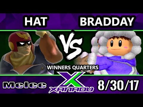 S@X 217 - Hat (Captain Falcon, Marth) Vs. Bradday (Ice Climbers) - Smash Melee Winners Quarters