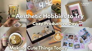 Productive Day Vlog 🎀 Morning Routine, Cozy DIYs, Scrapbooking & Aesthetic Girl Hobbies | Journaling