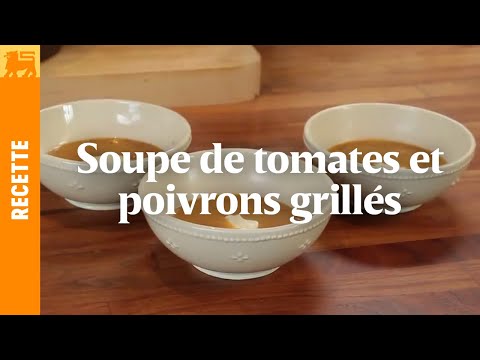 Recette Velouté de tomates et poivrons grillés