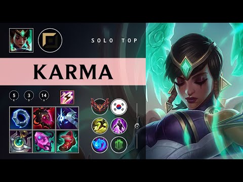 Karma Top vs Kayle - KR Grandmaster Patch 26.01