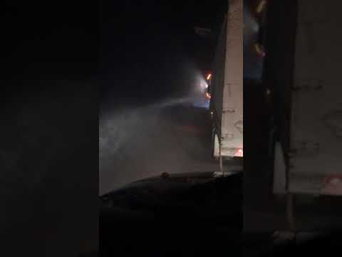 Blizzard on i5 Shasta mountains California