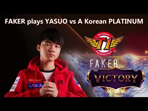 FAKER plays YASUO vs A Korean PLATINUM