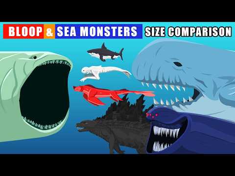 Bloop and Sea Monsters Size Comparison: From The Meg to Sea Eater