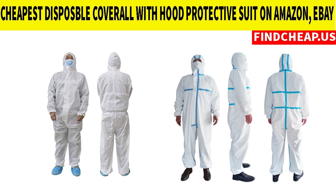 Cheapest Disposable Coverall with Hood Protective Suit | Findcheap.us