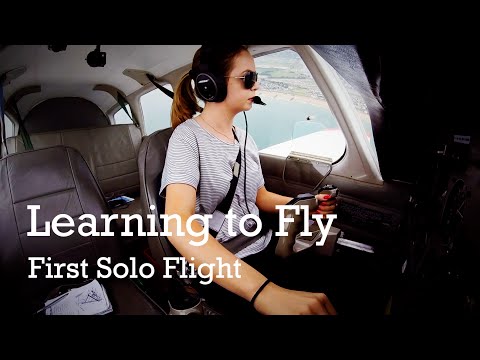 Beth's first solo flight with Sussex Flying Club