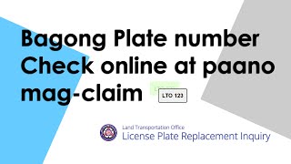 Paano mag claim ng Bagong Plate number at mag check online 2023.