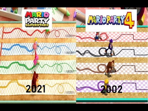 Mario Party Superstars: All Mario Party 4 Minigames (2021 Vs. 2002)