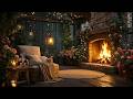 Soft Acoustic Guitar for a Peaceful Spring Evening | Cozy Fireplace Ambience (3 Hours)