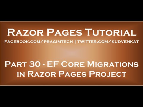EF core migrations in razor pages project