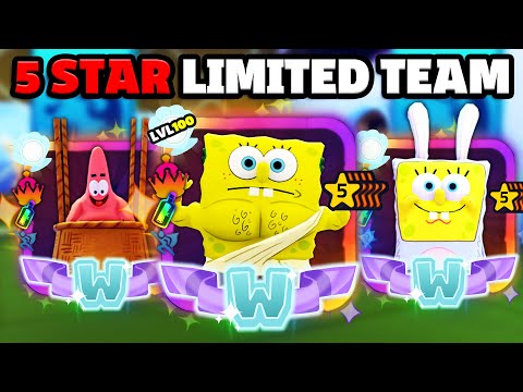 I Used 5 STAR SW LIMITED Units ONLY.. (SpongeBob TD)