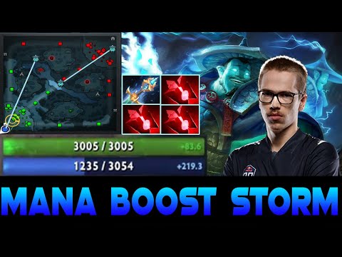 Topson Storm Spirit - 3x Bloodstone Mana Boost Build - Dota 2 7.21d