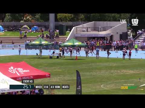 MIXED U14 4X100M HEAT 1 - 2017 SUBWAY STATE RELAY CHAMPIONSHIPS // LAVicTV