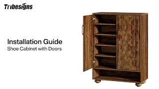 Tribesigns Installation Guide 6-Tier Shoe Rack Storage Cabinet anuncio