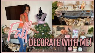 🍁🍂COZY FALL LIVING ROOM DECOR | BLUSH PINK FALL DECOR | DECORATE WITH ME FOR FALL | DIY FALL TREE