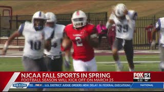 Majority of junior college fall sports moved to spring nationwide