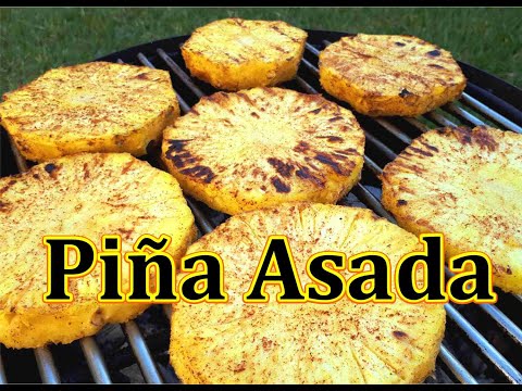 Piña Asada (a la parrilla) con azúcar y canela