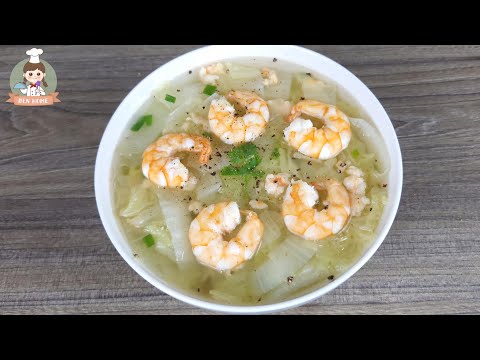 CANH CẢI THẢO NẤU TÔM TƯƠI ngọt nước, thanh mát | Ben Home