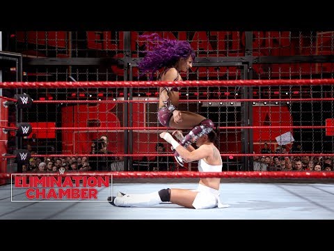Sasha Banks brutalizes both members of Absolution: WWE Elimination Chamber 2018