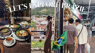 EXPLORE BRAZIL WITH ME 🇧🇷 visiting belo horizonte & ouro preto, trying brazilian food, travel vlog
