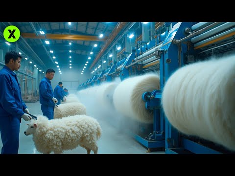 AMAZING Wool Manufacturing Process 🐑 | How It TRANSFORMS Into Soft Clothing