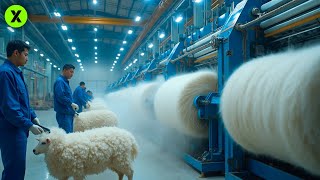 AMAZING Wool Manufacturing Process 🐑 | How It TRANSFORMS Into Soft Clothing