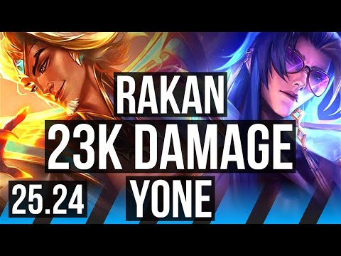 RAKAN vs YONE (MID) | 23K damage, Electrocute | EUNE Master | 25.24