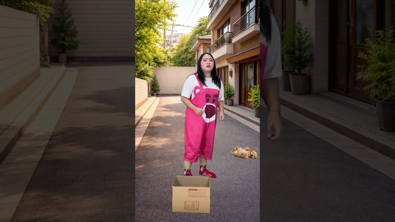 Lotso vs Tanjiro box challenge 🐻 #cosplay #funny #shorts