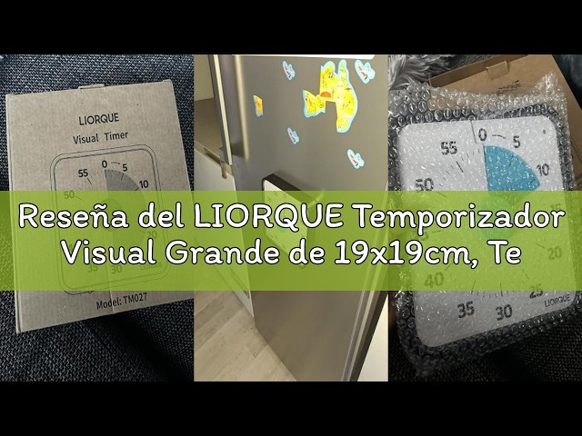 Vídeo relacionado con LIORQUE Temporizador Visual Grande de 19x19cm, Temporizador Niños con Respaldo Magnético, 3 Niveles de Volumen y Alarma luz y por Vibración, para Aulas, Oficinas, Reuniones (Verde)