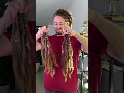 Light Brown Virgin Slavic Hair Dread Extensions — Play video