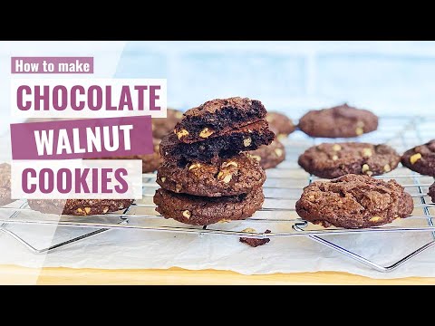 CHOCOLATE WALNUT COOKIES | How to Make Chocolate Cookies