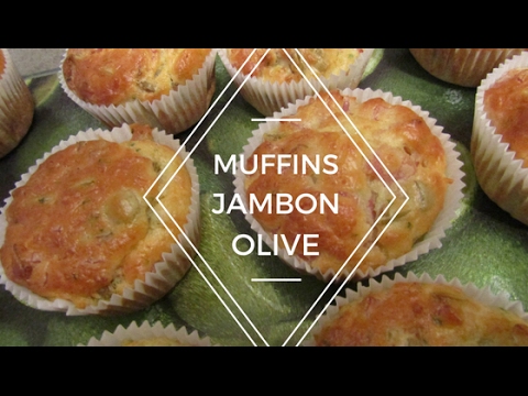 Recette Muffins jambon, emmental et olives
