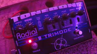 Video thumbnail for RADIAL TONEBONE TRIMODE Distortion Pedal!!! by Bradley Stereo Guitar Amplification