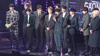 Download lagu [4K] 190123 SEVENTEEN - Award Acceptance Speech @Jamsil Indoor Stadium mp3