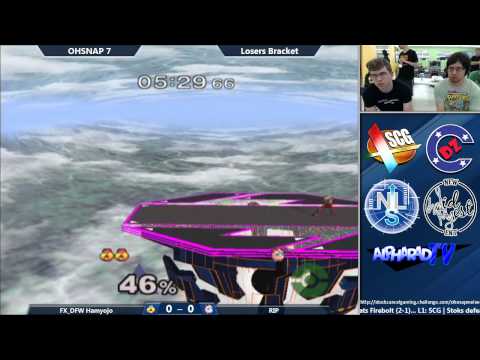 OHSNAP 7 Melee Singles Losers Bracket: FX_DFW Hamyojo (Sheik) Vs. RIP (Jigglypuff)