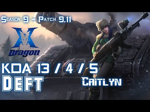 KZ Deft CAITLYN vs EZREAL ADC - Patch 9.11 KR Ranked