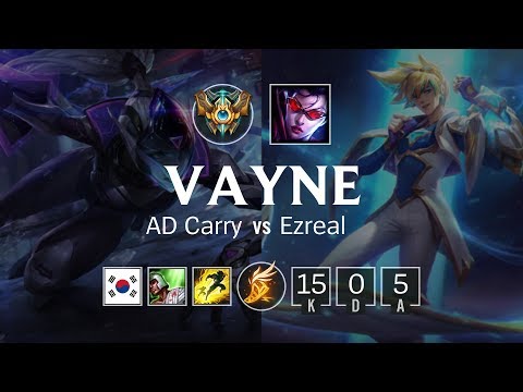 Vayne ADC vs Ezreal - KR Challenger Patch 8.23
