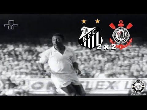 Santos 2 x 2 Corinthians - 02/08/1970 - Santos superior empata no fim com Pelé!