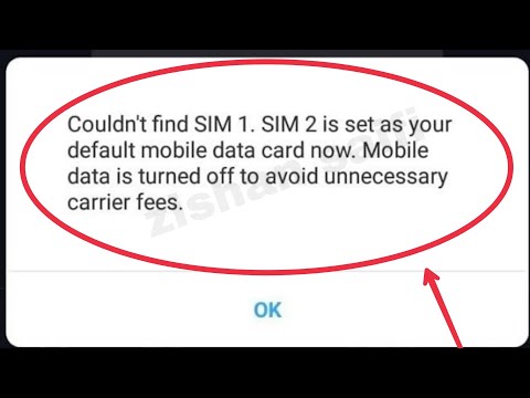 Fix MIUI Couldn't Find SIM 1. SIM 2 is set as your default Mobile data card now. Mobile data Android
