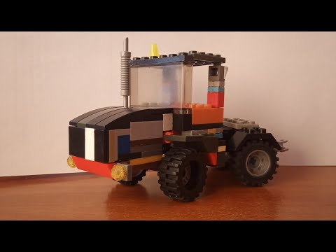 Обзор трактора Кировец из lego и обзор опрыскивателя, сеялки, плуга, бараны, культиватора.