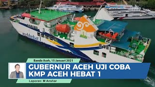 Download lagu Tiba dan bersandar di Pelabuhan Ulee Lheue Banda Aceh, Gubernur Aceh Uji Coba KMP Aceh Hebat 1 mp3