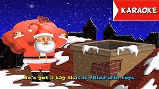 Here Comes Santa Claus Karaoke | Merry Christmas Songs