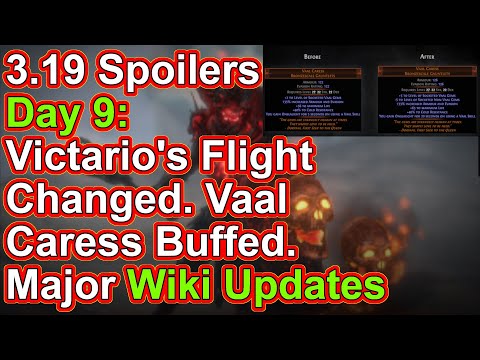 POE 3.19 Spoilers Day 9 - Vaal Caress Buffed - Major Wiki Updates - Path Of Exile Lake of Kalandra