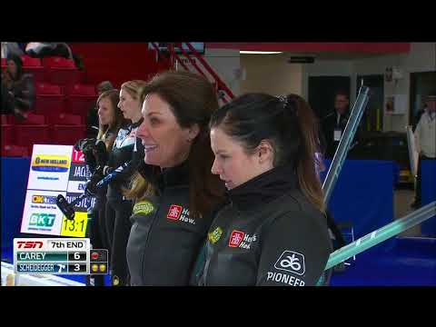 #cancup2019 Cheryl Bernard on skipping Team Scheidegger + veteran move on picked rock