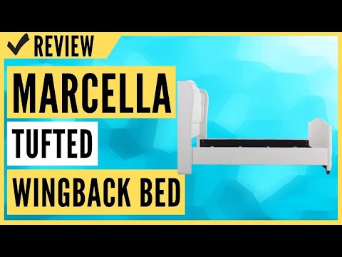 Jennifer Taylor Home Marcella Tufted Wingback Bed, Queen