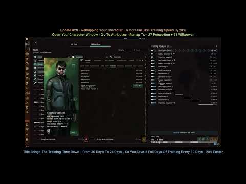 Eve Online - Part 8 - The Complete Free To Play Guide - Remapping & Implants +22% Faster Training