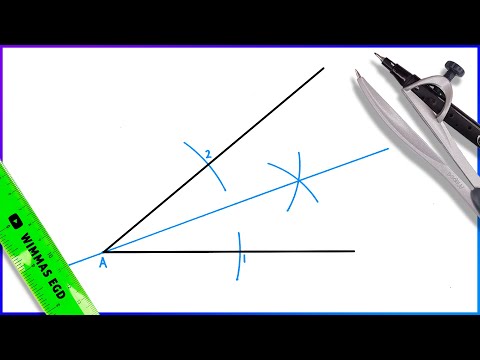 How to divide an angle into two equal parts - Angle Bisector
