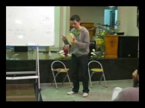 Samuel Mazur plays tambourine