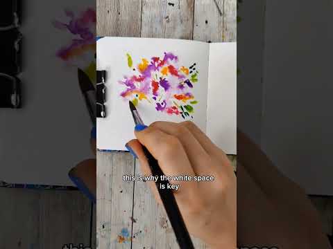 I love how this painting always turns out different even with the same colors. #watercolor