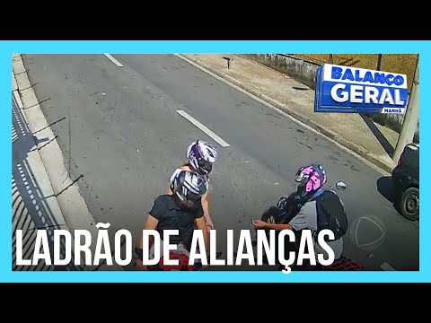 Ladrão usa moto da própria mãe para roubar alianças em SP