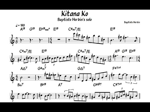 Kitana Ko - Baptiste Herbin - Eb Alto Saxophone Transcription